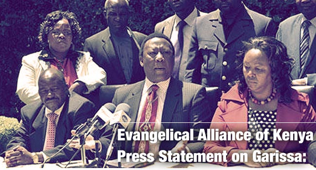 EVANGELICAL ALLIANCE OF KENYA (EAK) PRESS RELEASE ON GARISSA