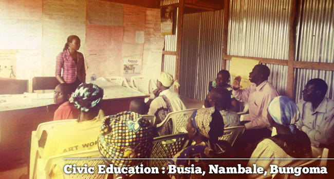 Civic Education: Busia, Bungoma, Nambale