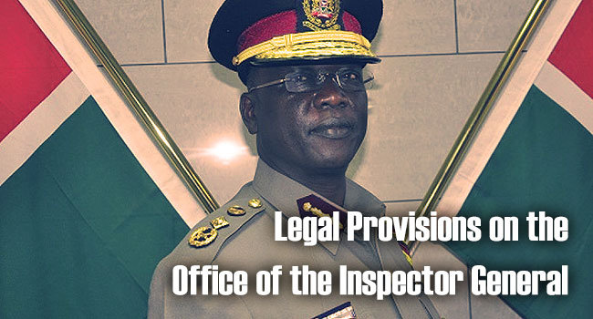 Legal Provisions on the Office of the Inspector General